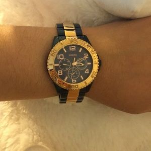 Guess watch (Navy Blue & Rose Gold)